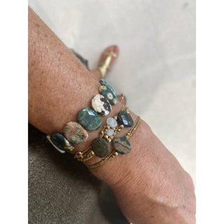 BRACELET CALCÉDOINE OR