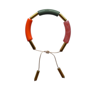 BRACELET TULUM - Orange / vert / sanguine