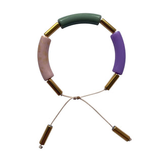 BRACELET TULUM - Rose / kaki / violet