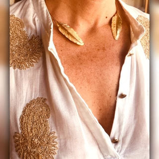 Collier Jonc Plume - collier