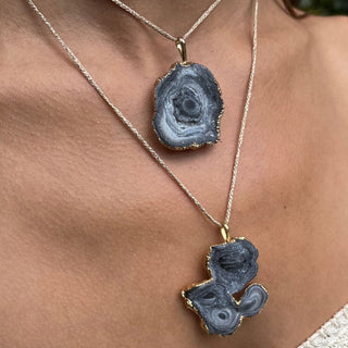Collier Karine agate druzy